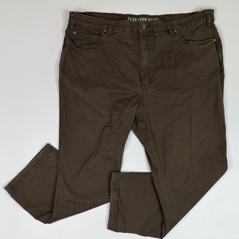 Duluth Trading Flex Fire House Brown Pants Size 44x30